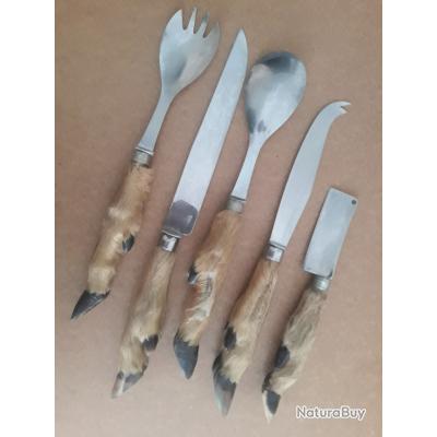 Couverts de service Pattes de chevreuil anciens | Auberge Vintage & Cie