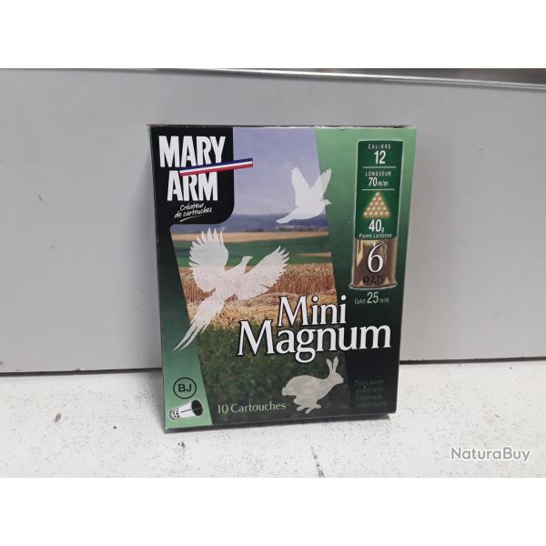 X10 cartouches Mary-arm MINI MAGNUM cal.12/70 40g bourre jupe