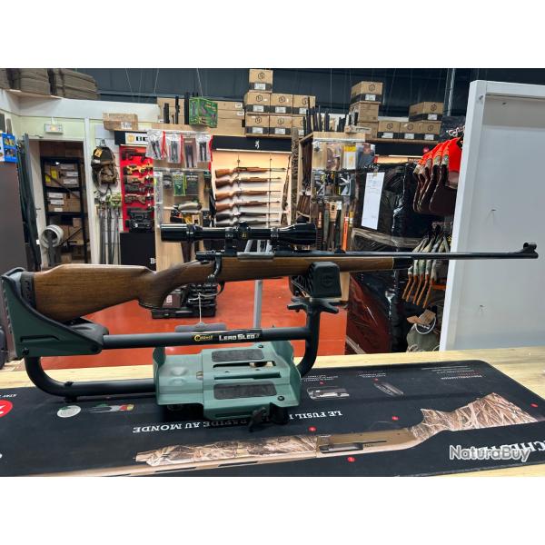 Occasion ZASTAVA K98 CAL.7X64 CANON 61 CM + MONTAGE PIVOTANT ET LUNETTE BUSCHNEL 3-9X40