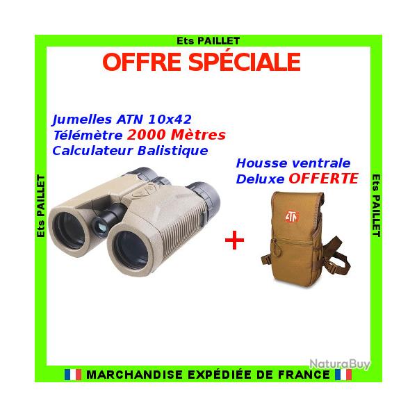 OFFRE SPECIALE Jumelles ATN 10x42 2000 METRES T�l�m�tre Bluetooth + HOUSSE Deluxe OFFERTE