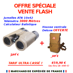 VENTE FLASH Jumelles ATN 10x42 3000 METRES Télémètre Bluetooth + HOUSSE Deluxe OFFERTE