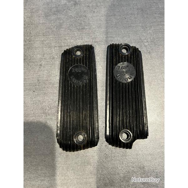 Plaquettes de crosse "UNIQUE" 7,65 mm - Baklite noire - Originales