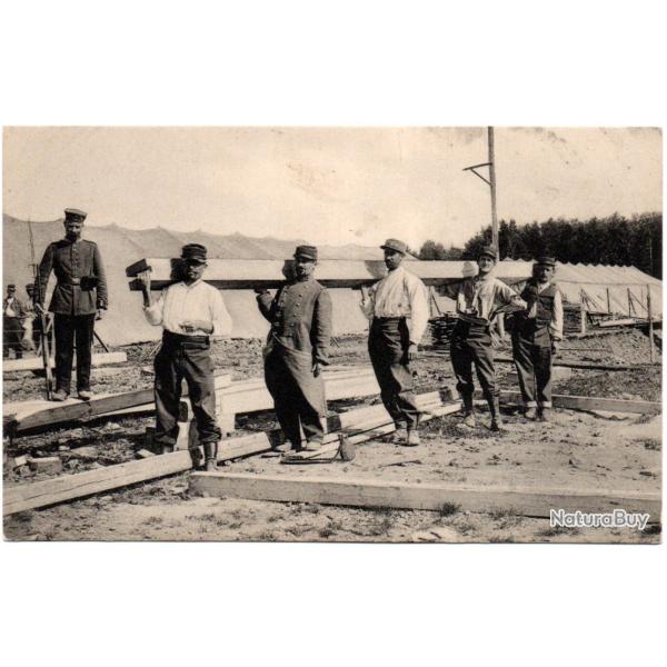 CPA - PRISONNIERS FRANCAIS DANS CAMP ALLEMANDS AU TRAVAIL GUERRE 1914/1918  -N�1596