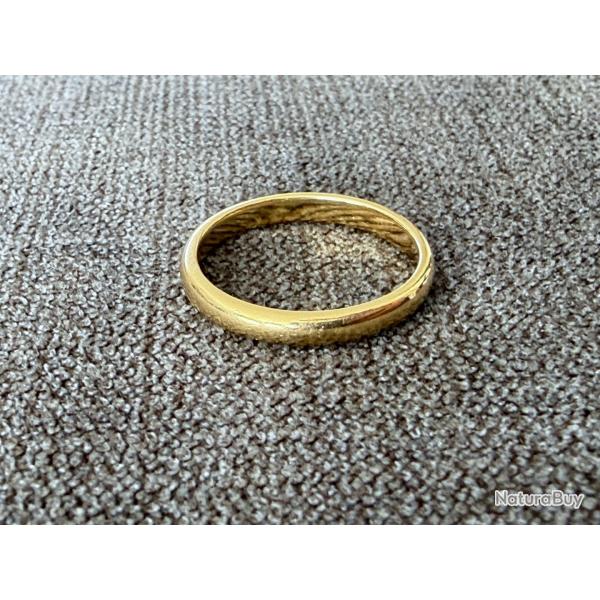 Bel anneau or jaune 18 carats - taille 51 - bague - alliance