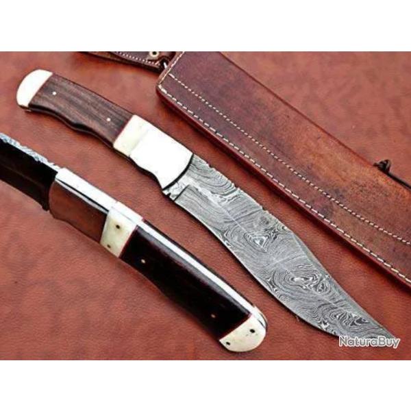 (7) Couteau Nessmuk en acier de Damas (2)