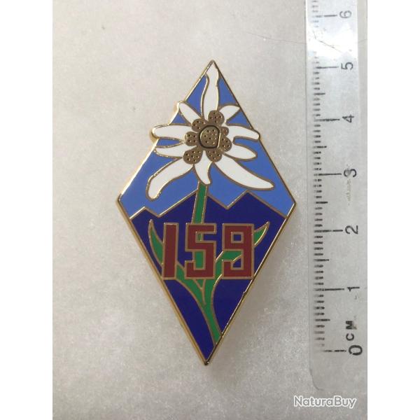 FRANCE INFANTERIE Insigne 159� R.I.A. R�giment d?Infanterie Alpine? dos lisse�Delsart