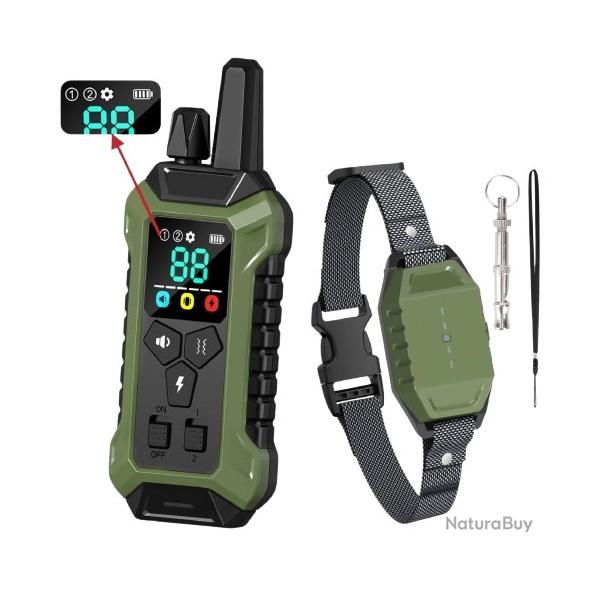 Collier de Dressage �lectrique pour Chien �tanche IP67 T�l�commande Longue Port�e 3 Modes R�glable