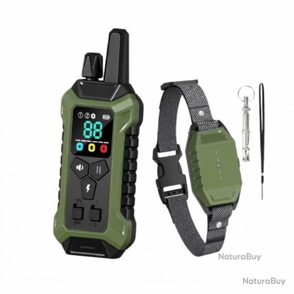 Collier de Dressage �lectrique pour Chien �tanche IP67 T�l�commande Longue Port�e 3 Modes R�glable