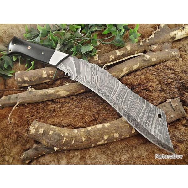(11) Couteau Kukri Eagle en acier Damas (3)