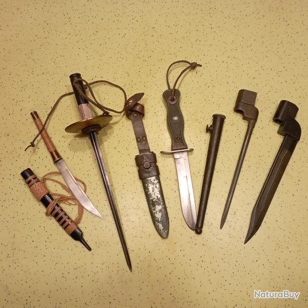 Lot de poignards et ba�onnettes