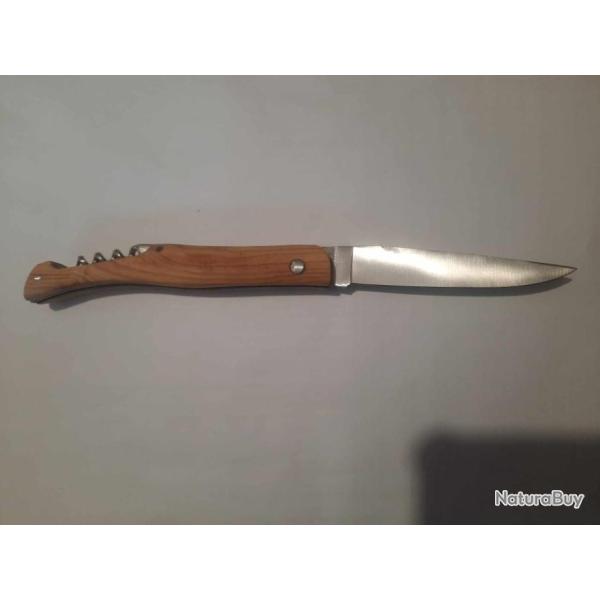 COUTEAUX POCHE MANCHE EN BOIS D'OLIVIER