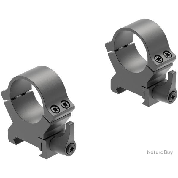 Colliers de montage amovibles Leupold QRW 25.4mm Haut noir mat