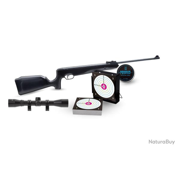 Pack Carabine Snowpeak SR1000X Calibre 4.5mm 19.9 Joules + 4X32 + Plombs + Cibles + Porte Cible