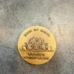 M&eacute;daille de table militaire fran&ccedil;aise &Eacute;cole d'&Eacute;tat-Major