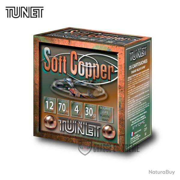 25 Cartouches TUNET Soft Copper 30Gr Cal 12/70 N4
