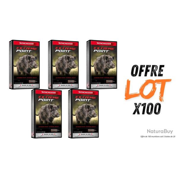 Lot munitions Winchester Extreme-Point 130 grs - Cal. 270 Win - X100 munitions