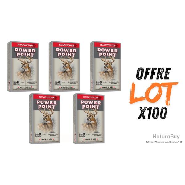 Lot munitions Winchester Power-Point 150 grs - Cal. 30-06 Sprg - X100 munitions