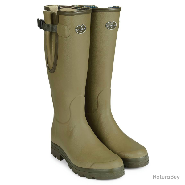 Bottes Le Chameau Vierzon - doubl�es jersey - Vert clair / 43