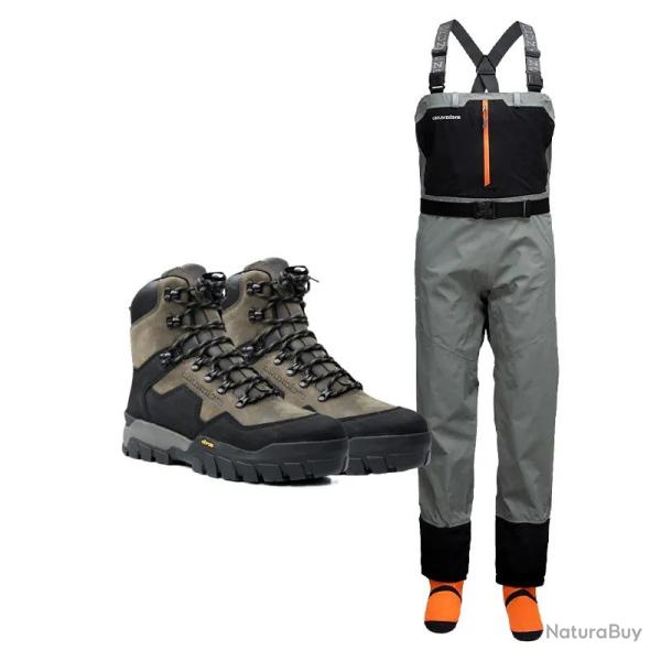 Pack waders GRUNDENS Bedrock + chaussures Bankside 47