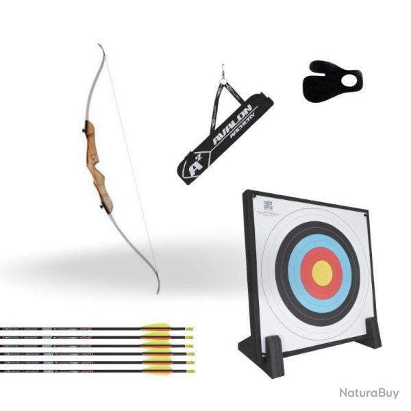 Kit complet Arc bois initiation - 68 pouces / Droitier / 18 lbs