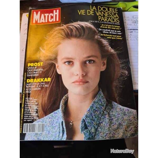 Paris match 2112 de novembre 1989 Vanessa Paradis Alain Prost