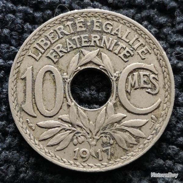 Monnaie France - 1917 - 10 centimes Lindauer Cupronickel (Grade : TB) - Ref N1493