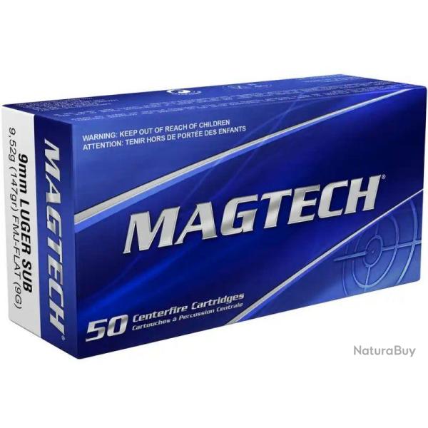 Boite de munition magtech 9x19 Subsonic 147GR 9g x500