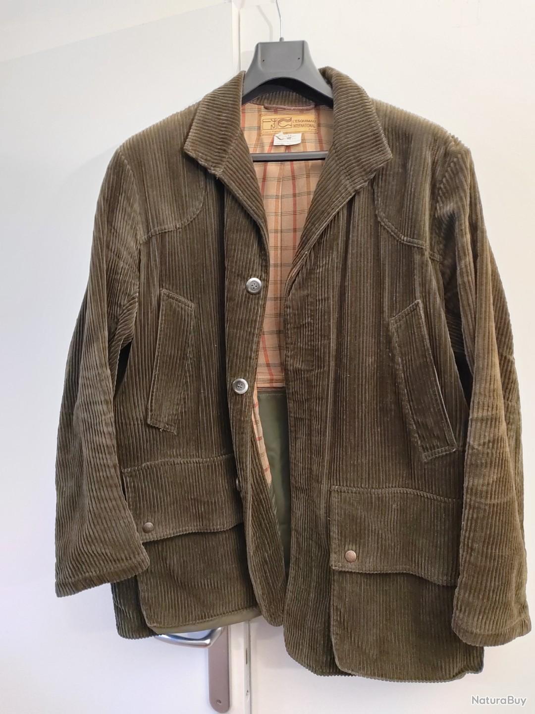 Veste Vintage INVERTÈRE 'L'écuyer' - Velours Côtelé Marron, Chasse, Taille 42R, Occasion TBE