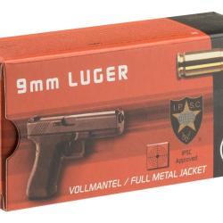 Geco FMJ 124g Cal. 9x19 - Lot de 400 munitions