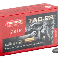 Norma Tac-22 40gr Cal. 22LR - Lot de 1000 munitions