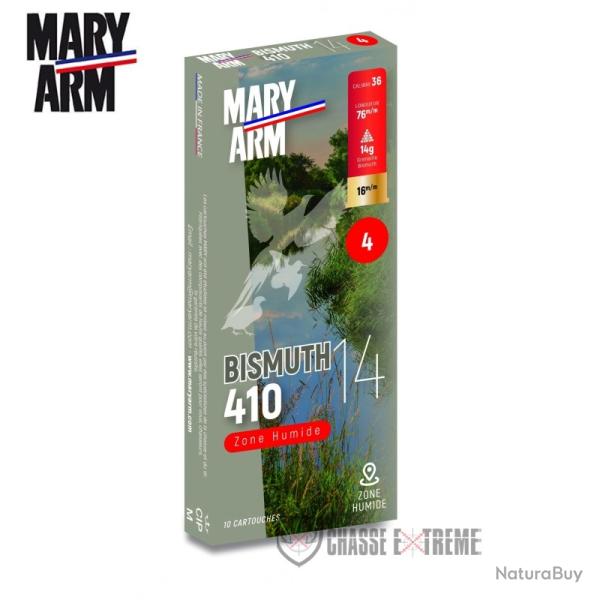 10 Cartouches MARY ARM Bismuth Cal 410/76 30Gr Pb 8