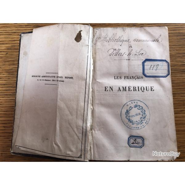 Livre: Les Fran�ais en Am�rique, Edouard Laboulaye, 1876