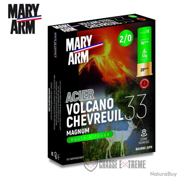 10 cartouches MARY ARM Volcano Chevreuil Steel Mag 33Gr Cal 12/76 Pb 2/0