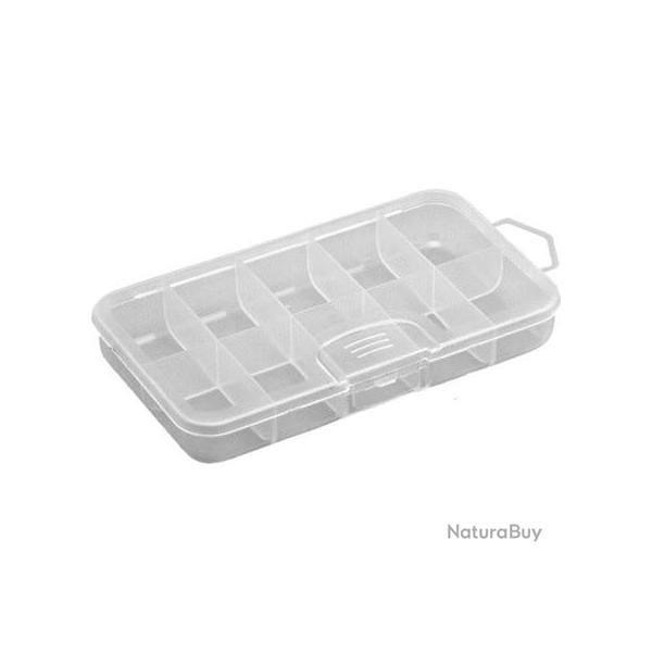 BOITE TRANSPARENTE 10 CASES CARREES MM
