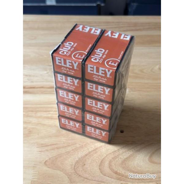 BF25 ! ELEY - 500 cartouches Cal .22 LR CLUB 40 grs - 22ELCL500