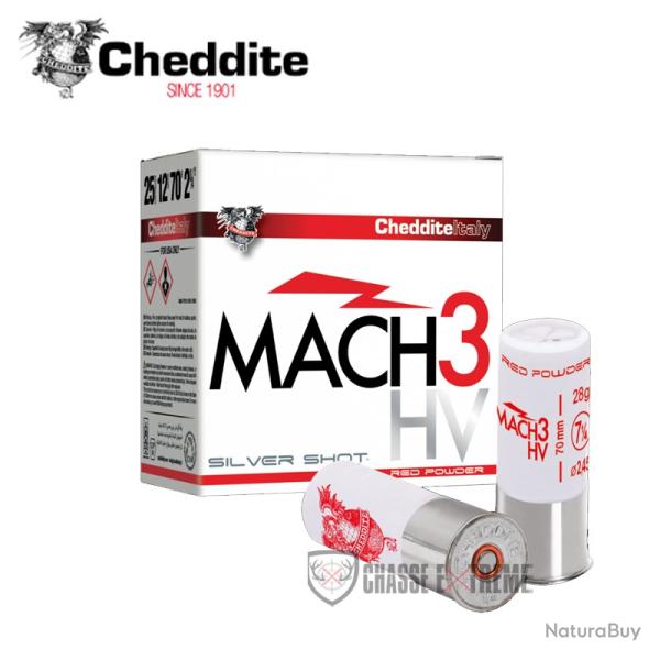 25 Cartouches CHEDDITE T4 Mach3 HV FC 28Gr Cal 12/70 Pb 8.5