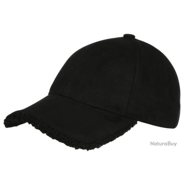 Casquette Daim Fourrure Noire Tendance en Suedine Neltey Baseball Taille unique Noir