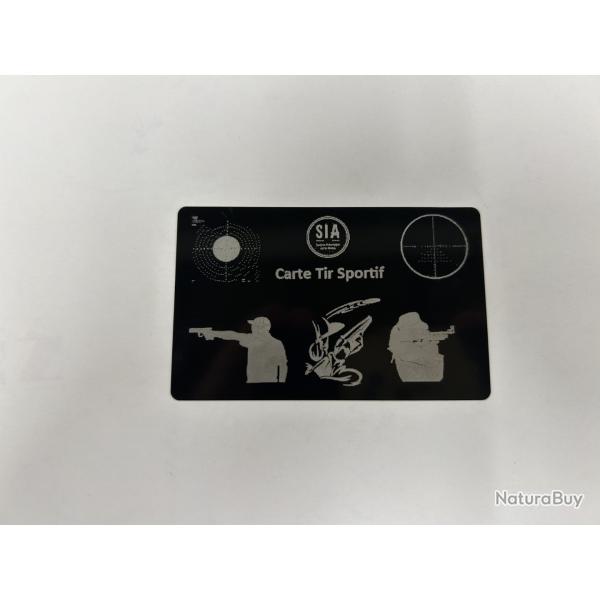 Carte SIA pour tireur sportif