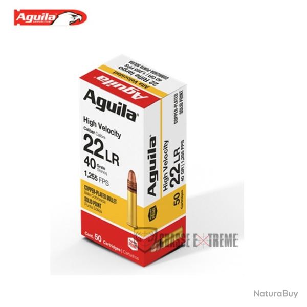 50 Cartouches AGUILA High Velocity Sp 40Gr Cal 22lr