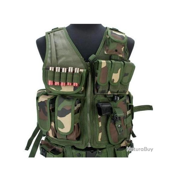 VESTE TACTIQUE MESH WOODLAND