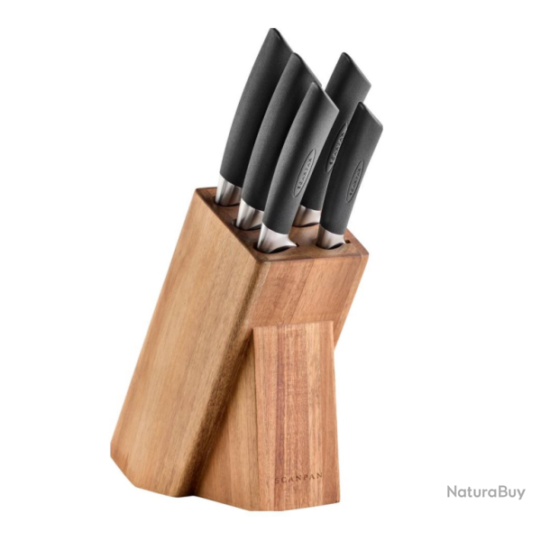 ScanPan Bloc  Couteaux 6 pices avec Aiguiseur - L'Essentiel de la Cuisine