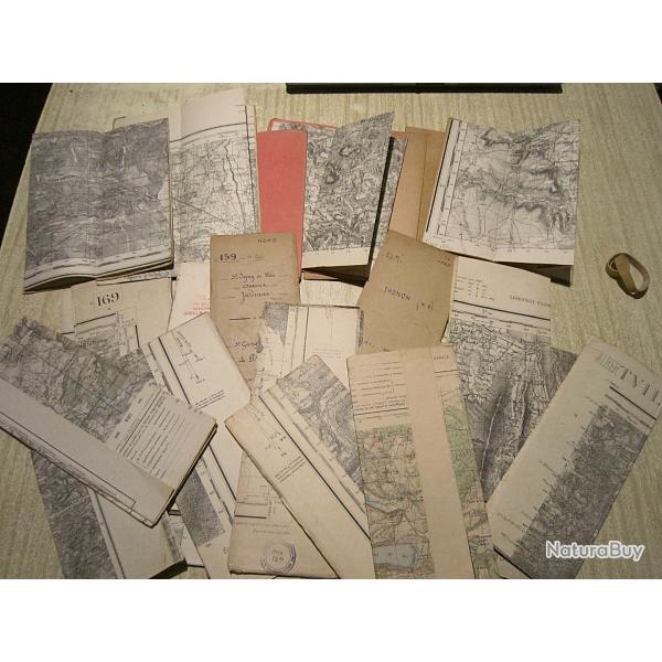 gros lot de 28 cartes d'�tat major- �ditions 1889 � 1932