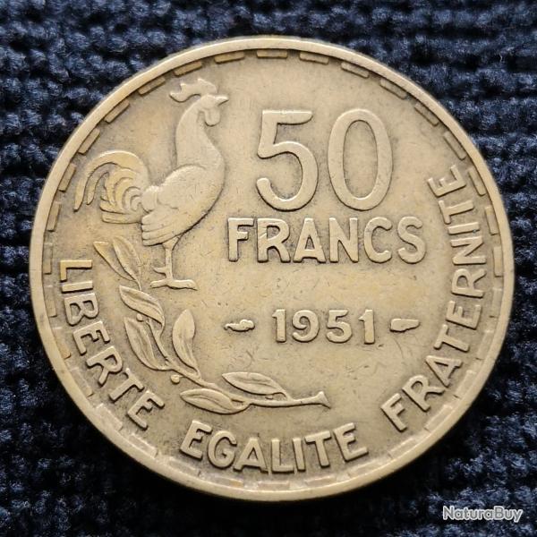 Monnaie France - 1951 - 50 francs Guiraud (Grade : TTB) - Ref N0821
