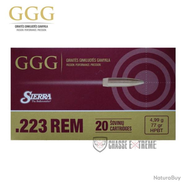 700 Cartouches GGG 77Gr Cal 223 Hpbt Sierra Matchking