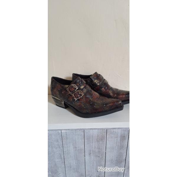 Chaussures style western tout cuir New Rock T 40