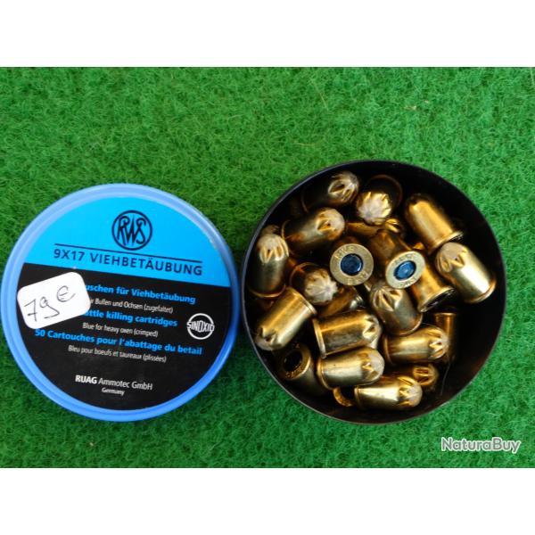 Cartouches 9mm x17 pour l'abattage du btail