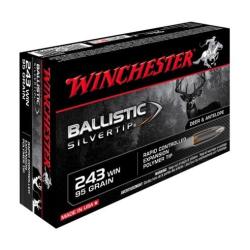 Cartouches WINCHESTER calibre 243Win 95grs BST x20