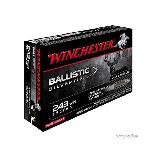 Cartouches WINCHESTER calibre 243Win 95grs BST x20