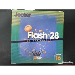 Cartouches JOCKER Flash calibre 16/67 28g bourre jupe n&deg;7-1/2 x25