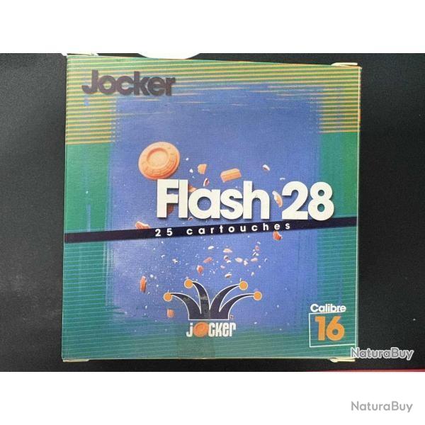 CARTOUCHES JOCKER Flash calibre 16/67 28g bourre jupe n7-1/2 x25